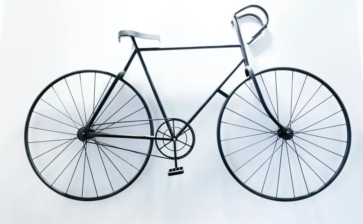 Performance road bicycle photographed in profile