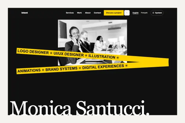 Preview of the Intent theme home page.