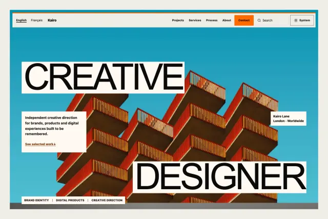 Preview of the Kairo theme home page.