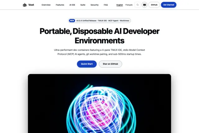 Preview of the Voxt theme home page.